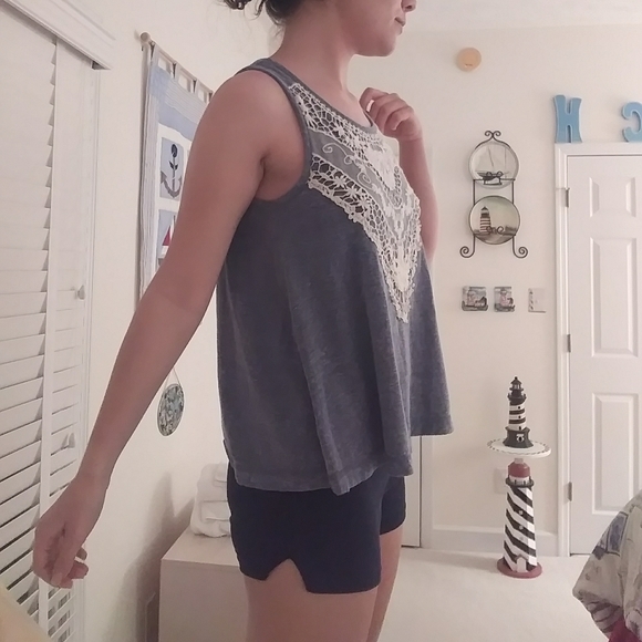 Tank Top with Lace Detail - Picture 8 of 11